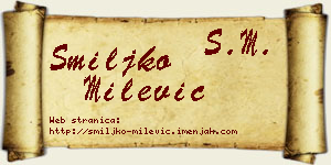 Smiljko Milević vizit kartica